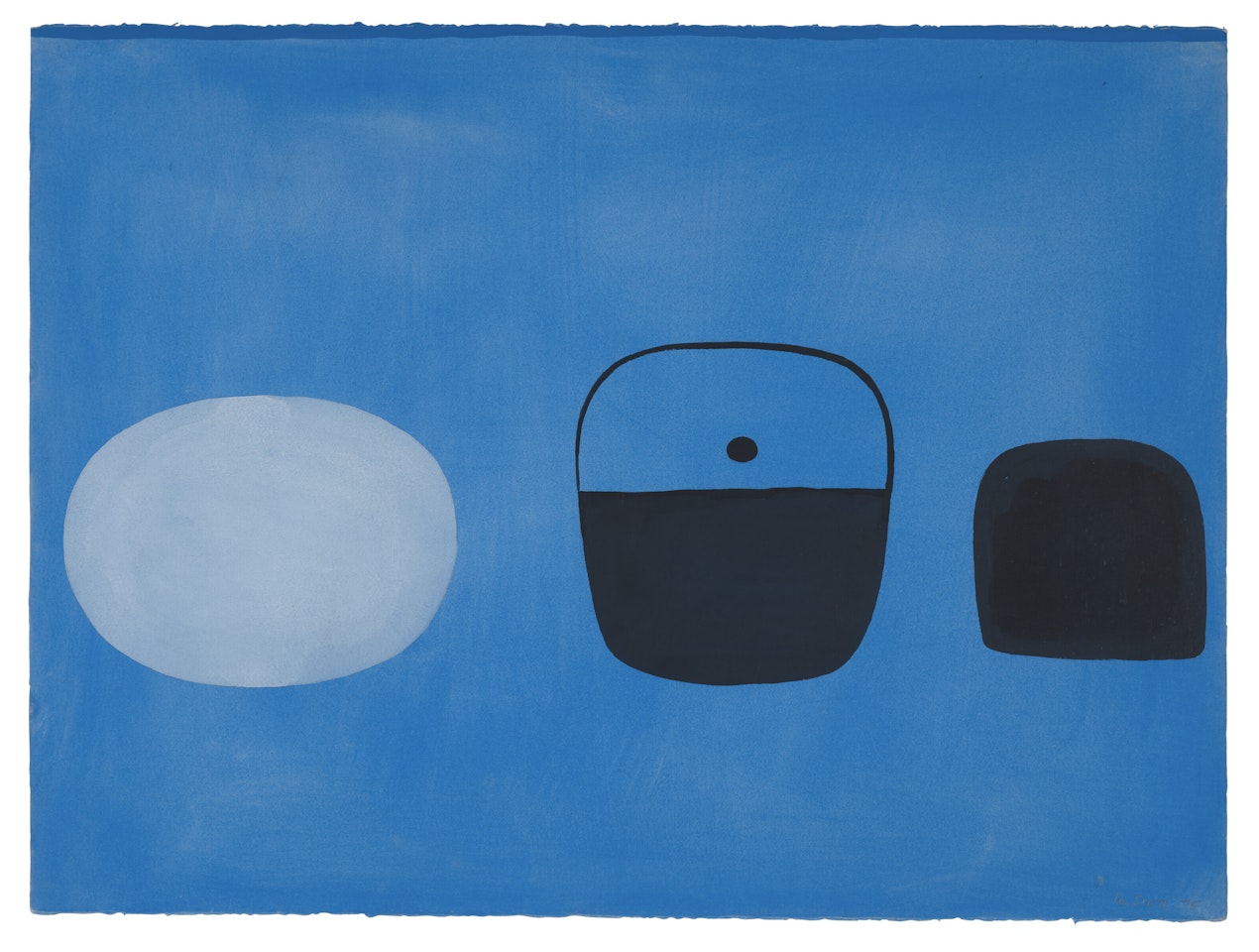 Bowl with Lid on Blue by William Scott
