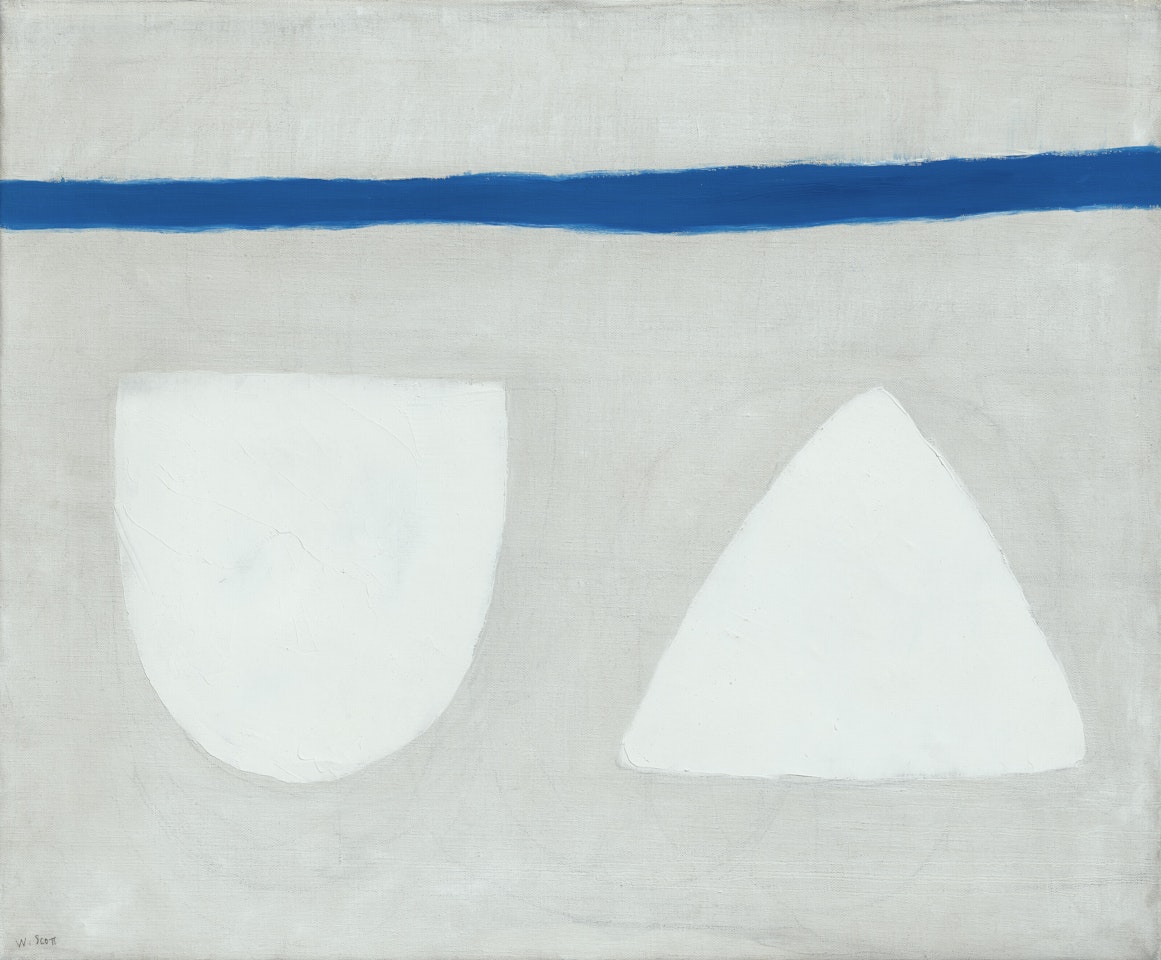 Untitled White and Blue by William Scott