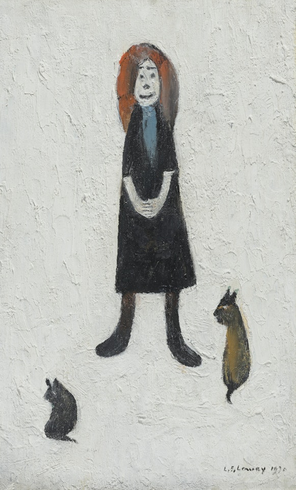 Woman with Dogs by Laurence Stephen Lowry