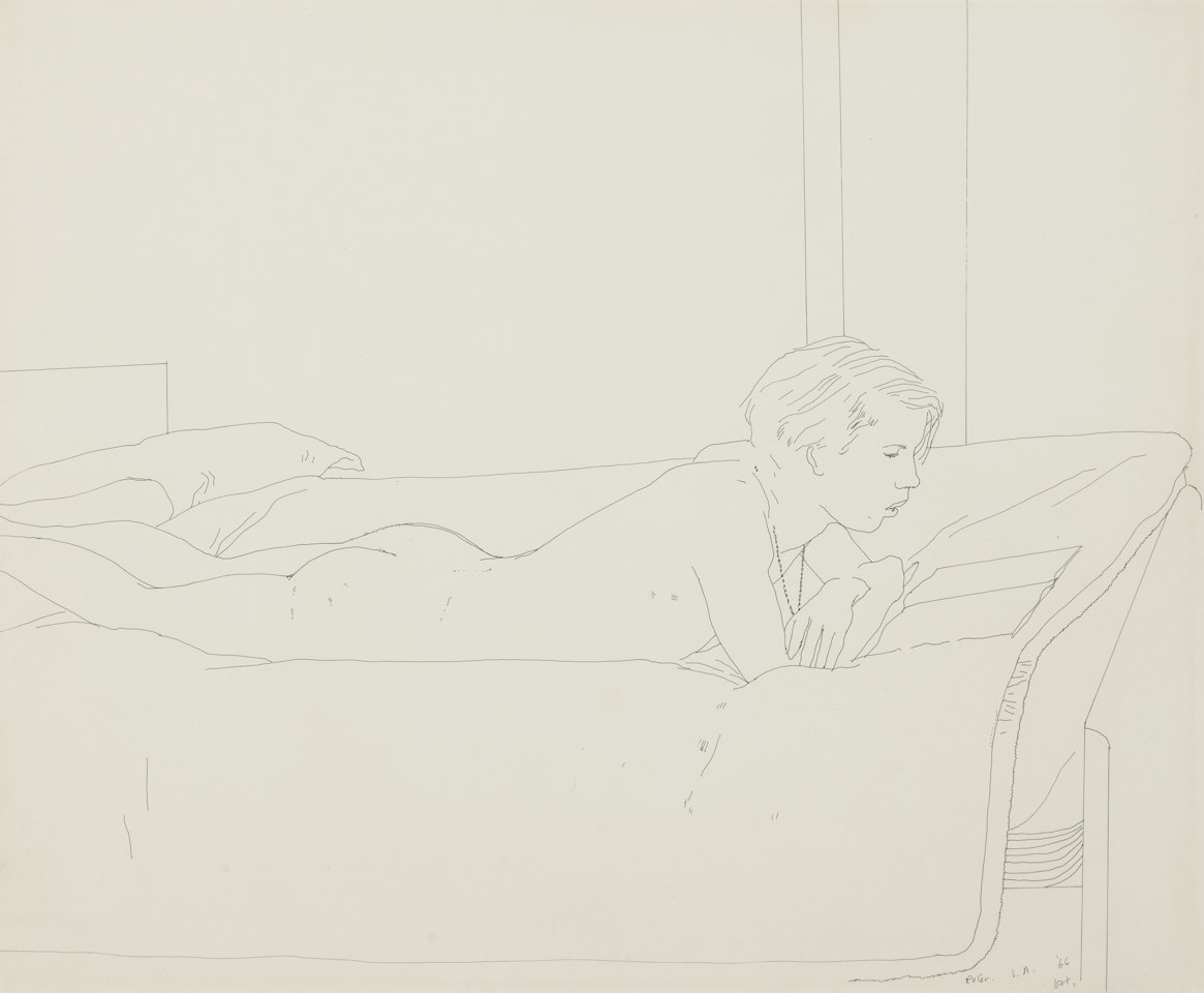 Peter Reading by David Hockney
