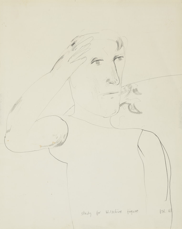 Study for Wiltshire Figure by David Hockney