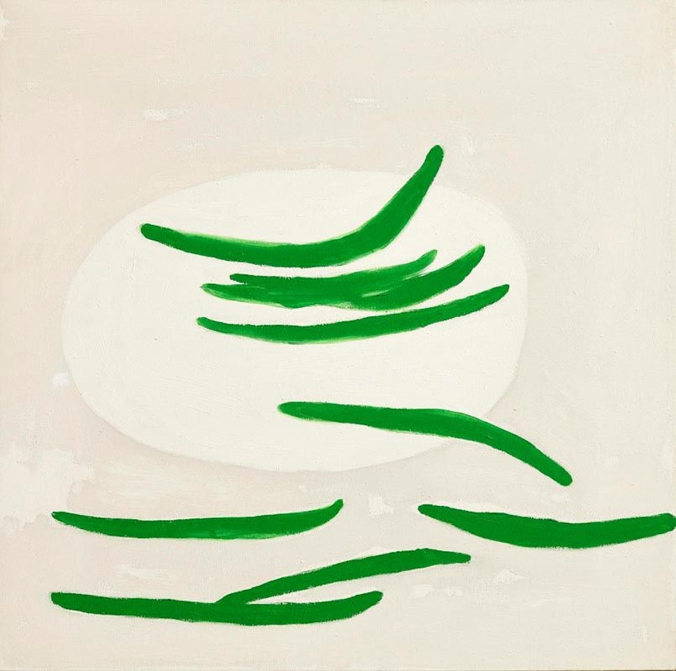 Still Life on White with Beans by William Scott