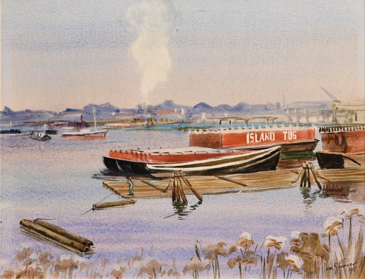 New York Dockland by Norah McGuinness