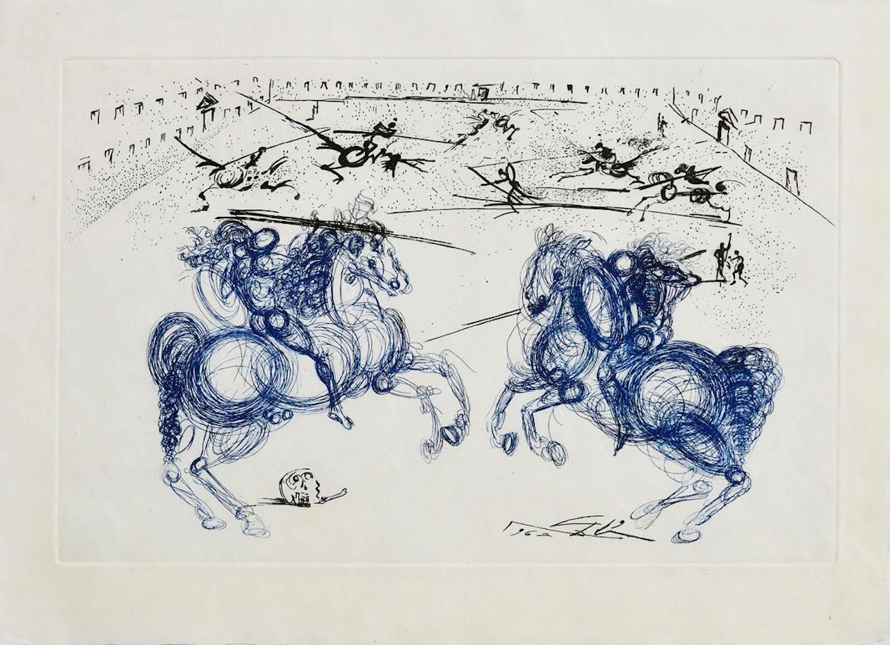 Blue Cavaliers by Salvador Dali