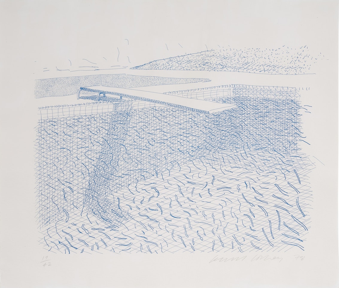Lithographic Water Made of Lines (M.C.A.T. 210) by David Hockney