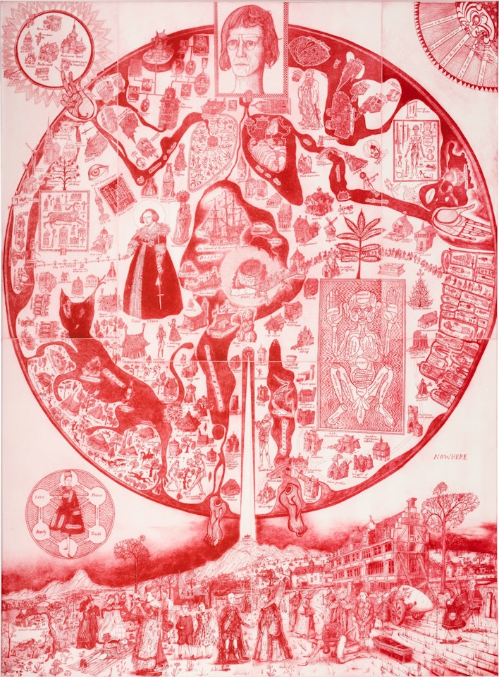 Map of Nowhere (Red) by Grayson Perry