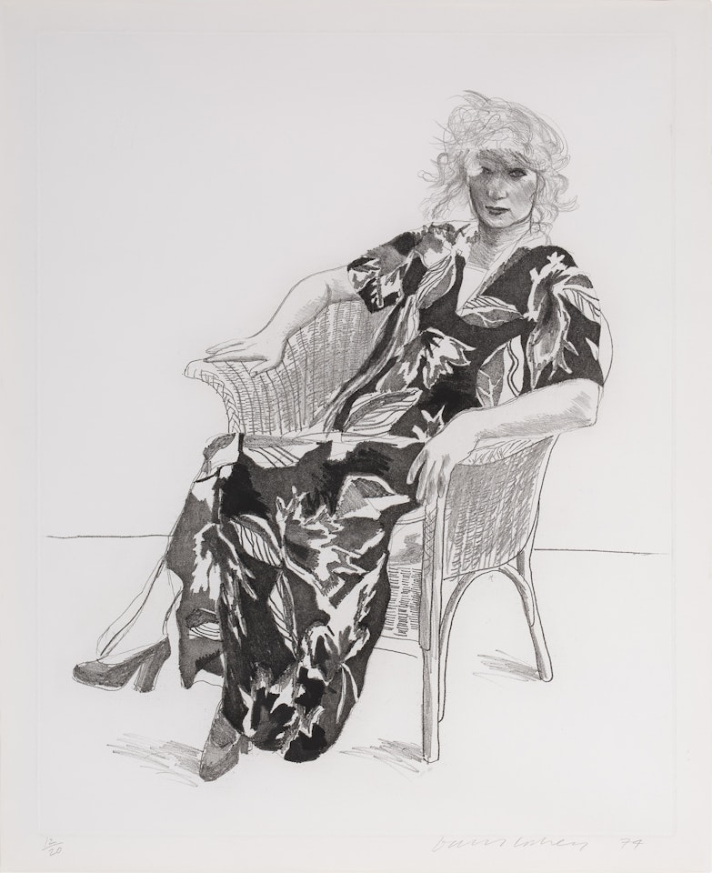 Celia in a Wicker Chair (M.C.A.T. 159) by David Hockney