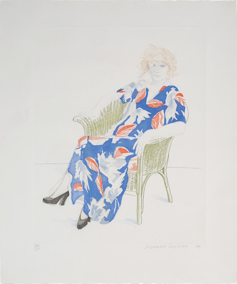 Celia in a Wicker Chair (M.C.A.T. 158) by David Hockney