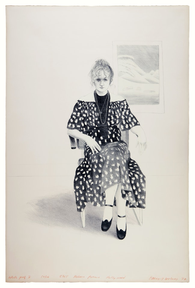 Celia, 8365 Melrose Avenue, Hollywood (S.A.C. 147; M.C.A.T. 138) by David Hockney