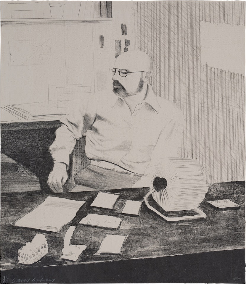 Sidney in His Office (S.A.C. 190; not in M.C.A.T.) by David Hockney