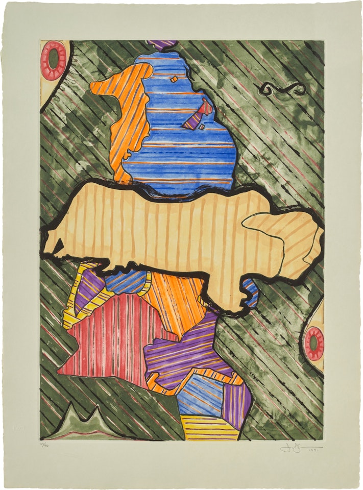 Green Angel (ULAE 253) by Jasper Johns