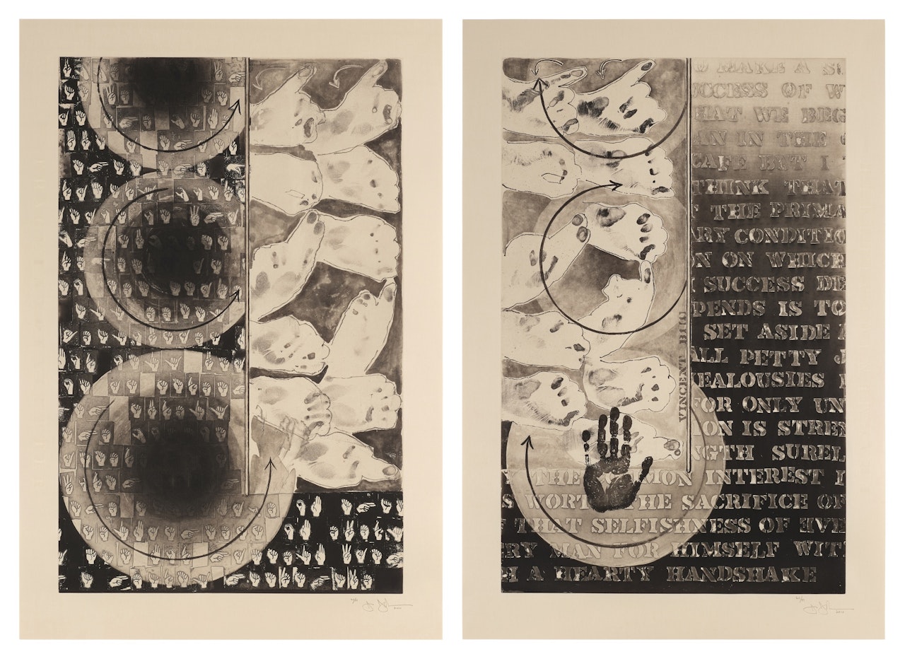 Fragment of a Letter (Diptych) by Jasper Johns