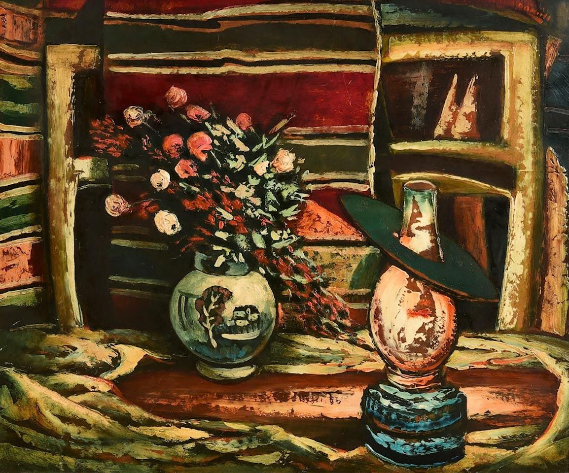 Still Life - Flowers and Lamp by Daniel O'Neill
