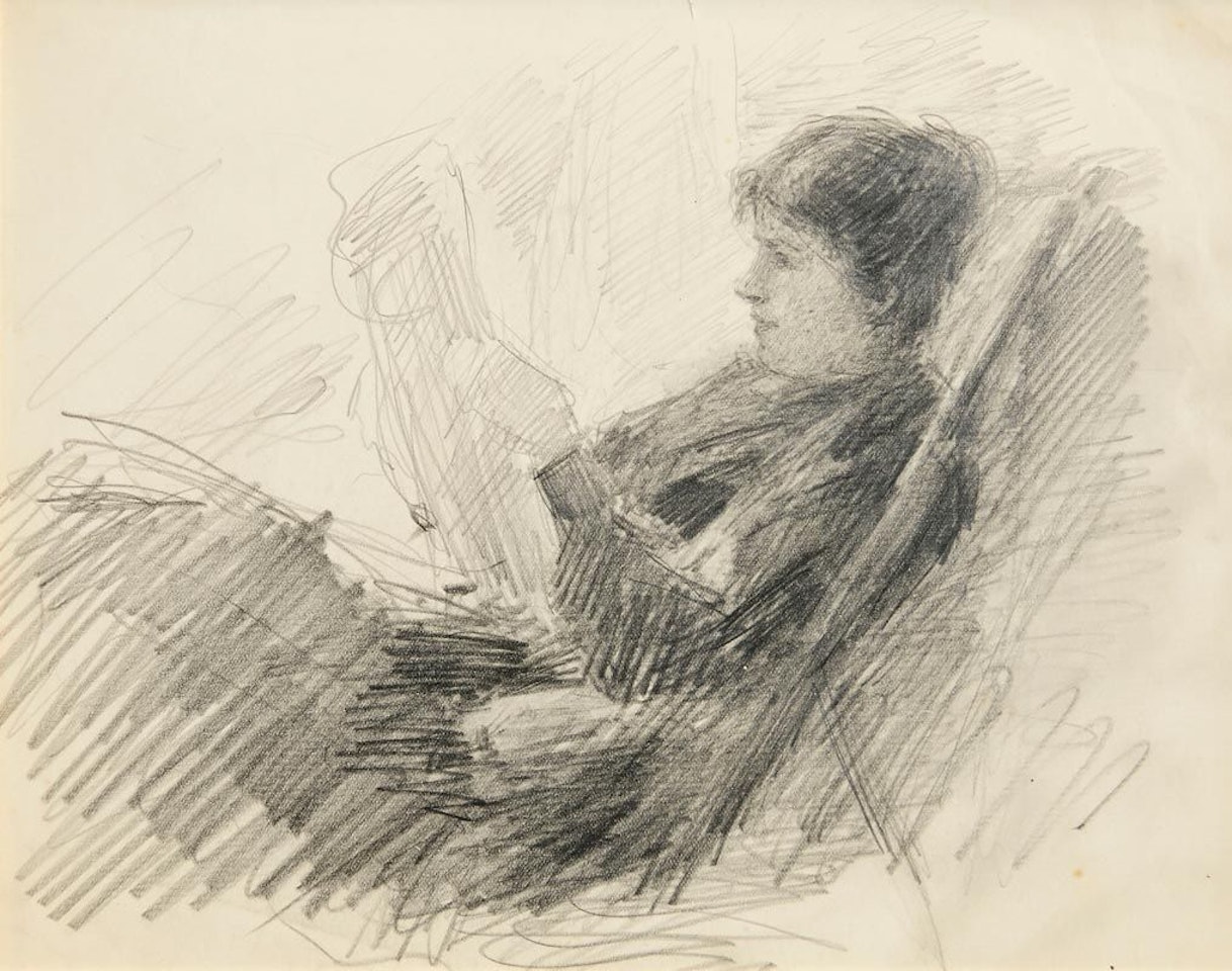Lily Reading by John Butler Yeats