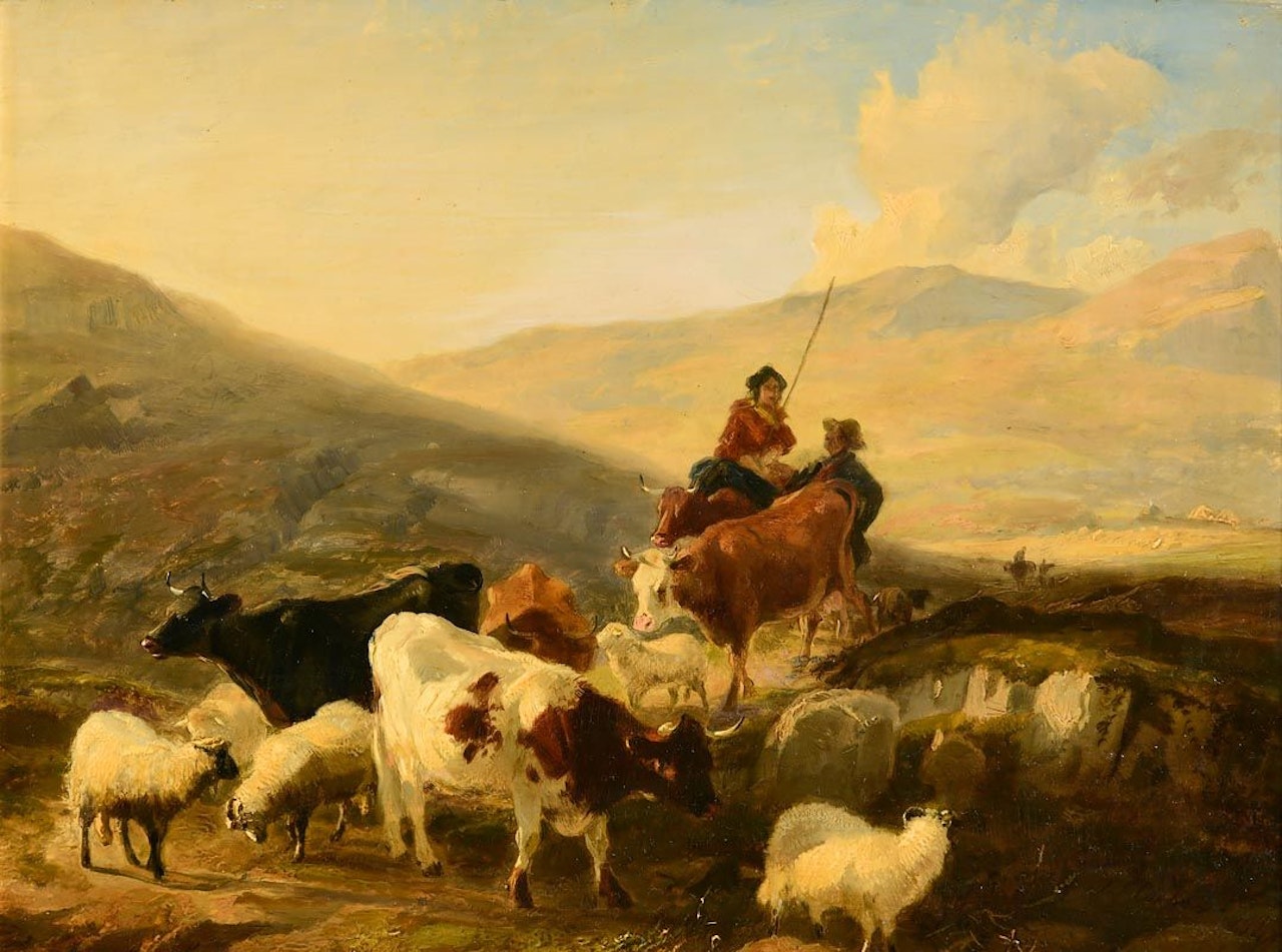 Herding the Cattle by Thomas Sidney Cooper