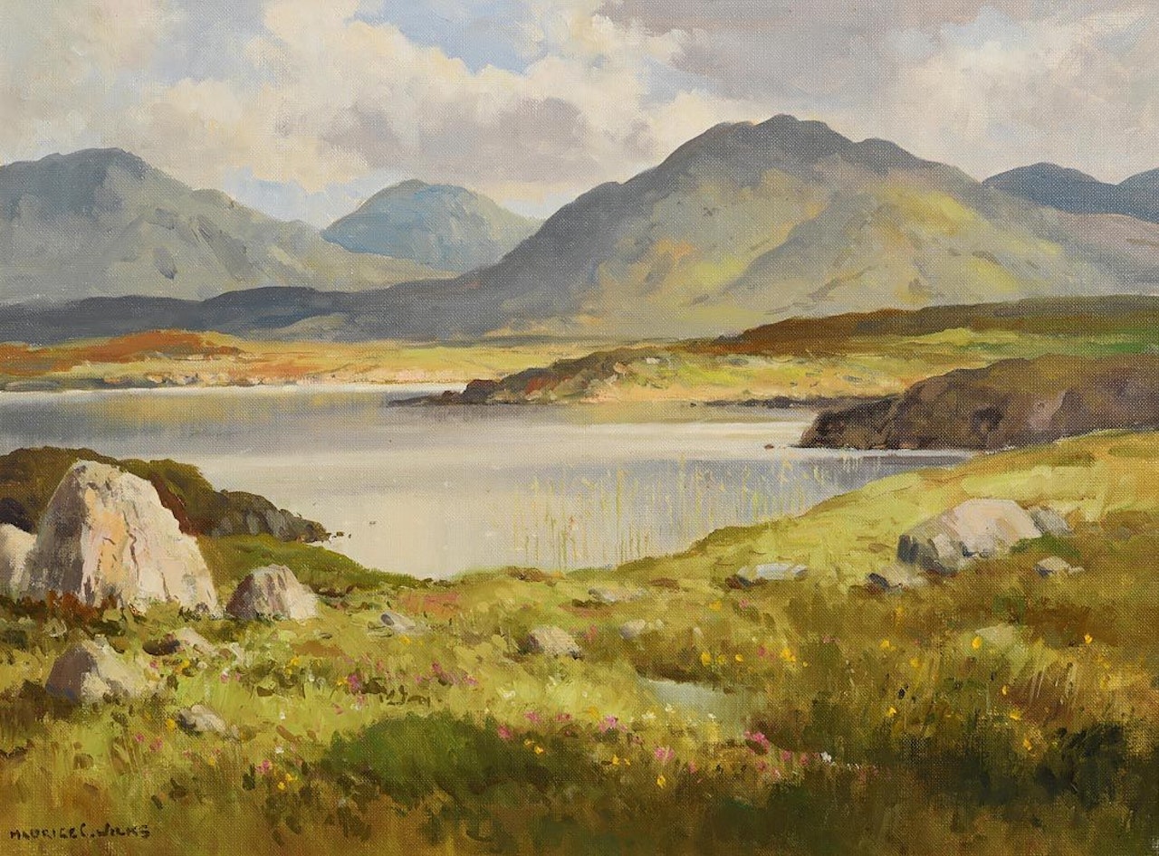 Landscape at Recess, Connemara by Maurice Canning Wilks