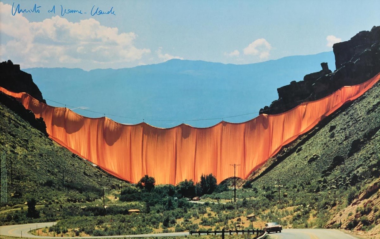 Christo Valley Curtain, Grand Hogback Rifle, Colorado by Christo