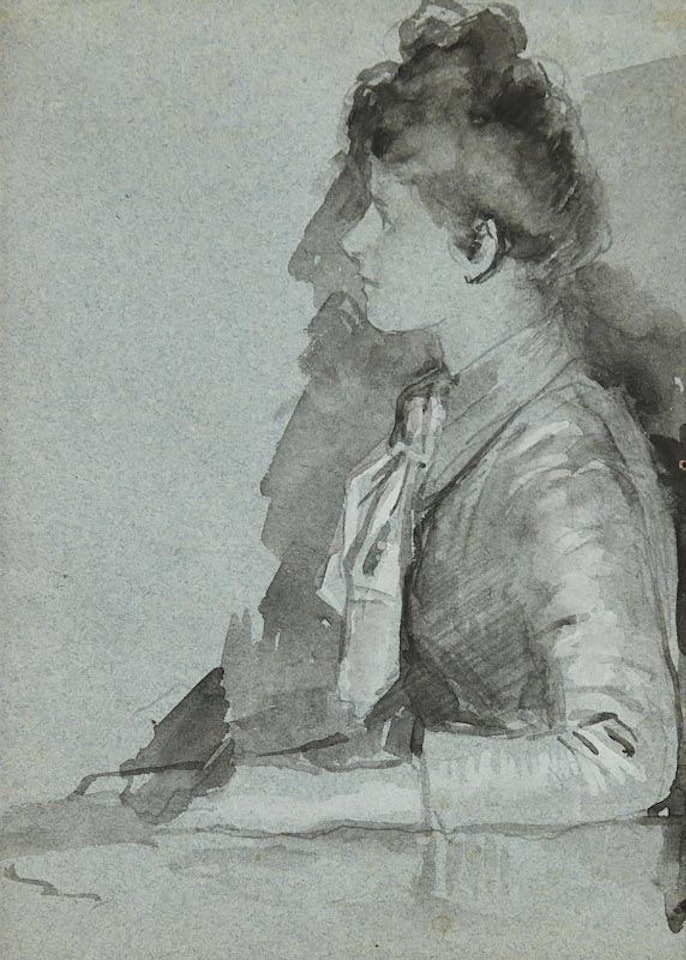 Portrait of a Lady; (second image verso) by John Butler Yeats