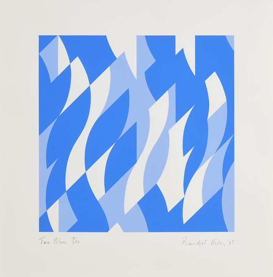 Two Blues by Bridget Riley