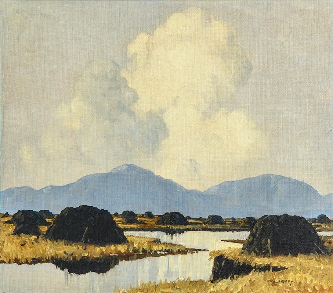 Turf Stacks in Connemara by Paul Henry