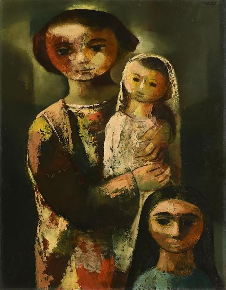 Woman and Two Children by Daniel O'Neill