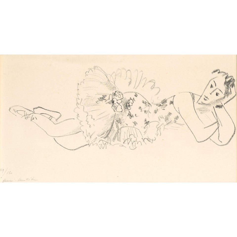 Danseuse allongée, tête accoudée, from Dix Danseuses (Lying Dancer, Head Resting, from Ten Dancers) by Henri Matisse