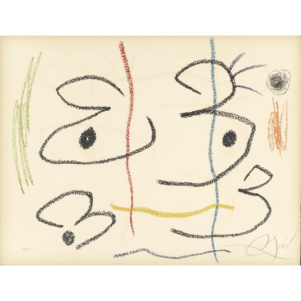 One plate, from Album 21 by Joan Miró