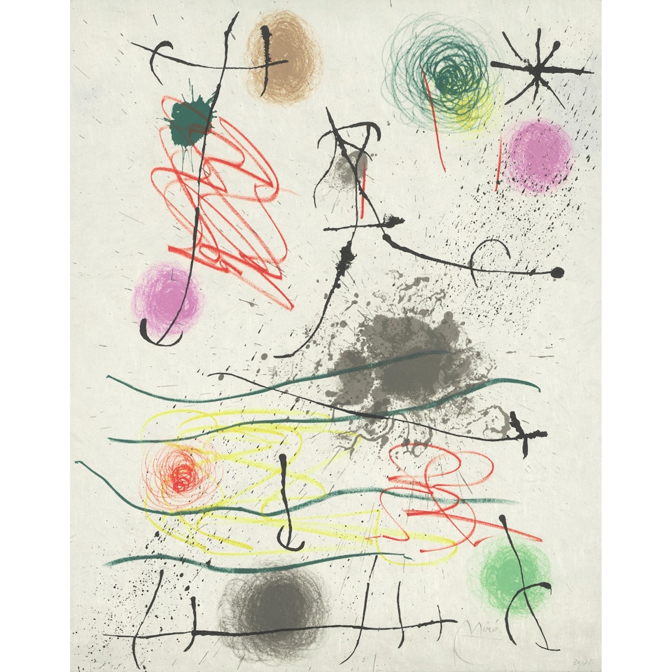 Plate 2, from Quelques fleurs pour des amis (Some Flowers for Friends) by Joan Miró