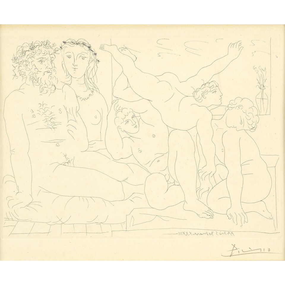 Famille de saltimbanques, from La suite Vollard (Family of Acrobats, from the Vollard Suite) by Pablo Picasso