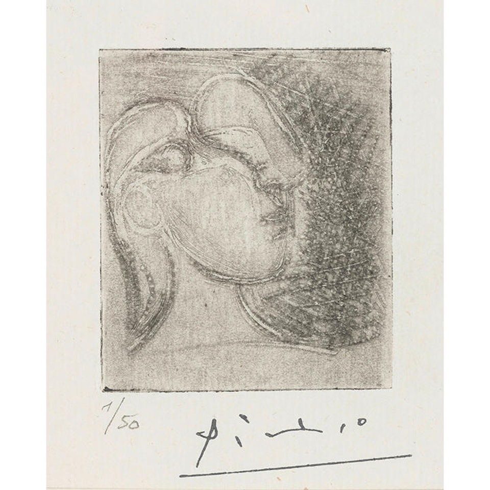 Tête de femme tournée à droite (Head of Woman Turned to the Right) by Pablo Picasso