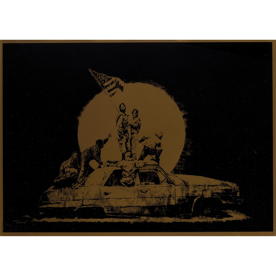Gold Flag by Banksy