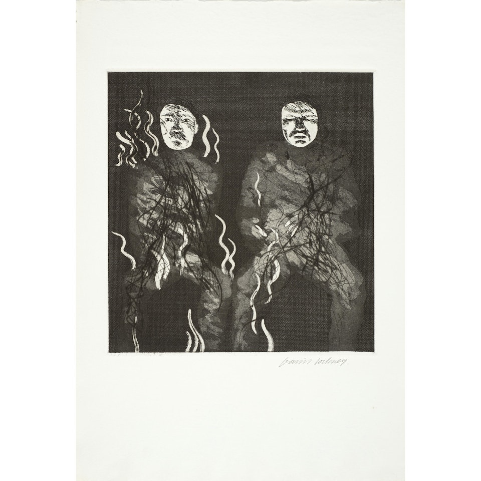Corpses on Fire, from Illustrations for Six Fairy Tales from the Brothers Grimm by David Hockney