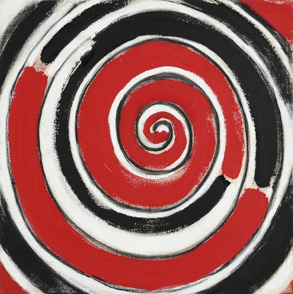Red, Black and White Spiral for 00 by Terry Frost