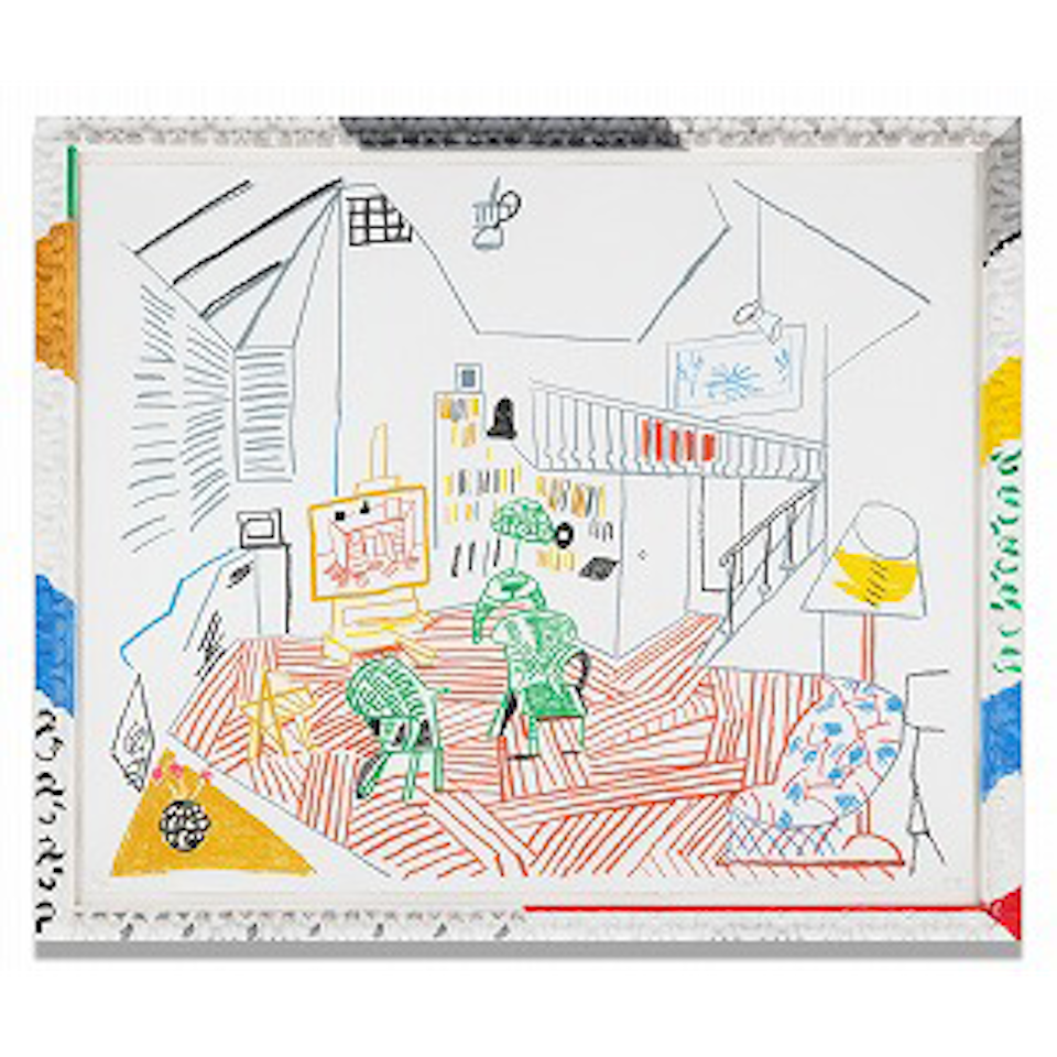 Pembroke Studio Interior, from the "Moving Focus" Series (M.C.A.T. 262) by David Hockney