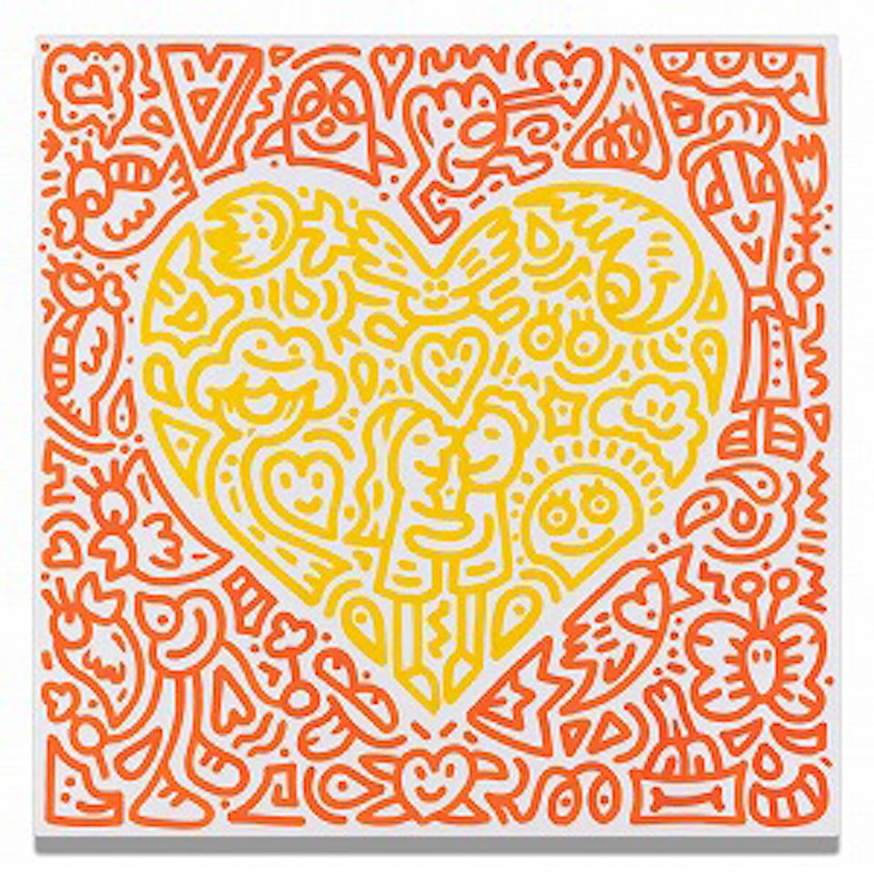 Hearts Yellow #2 by MR DOODLE