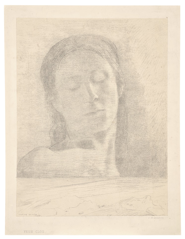 Les Yeux clos by Odilon Redon