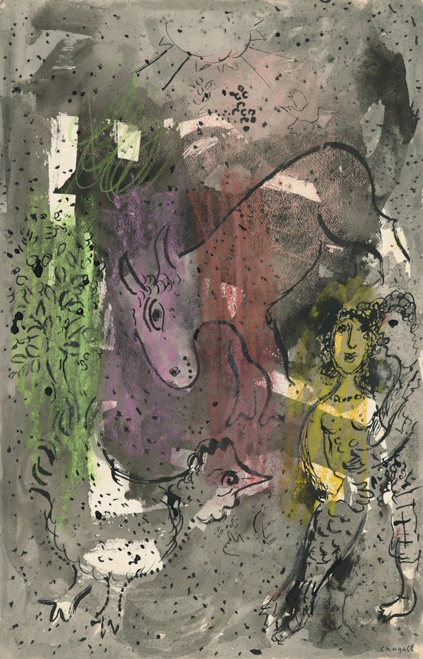 Rayons de lumière sur la rencontre by Marc Chagall