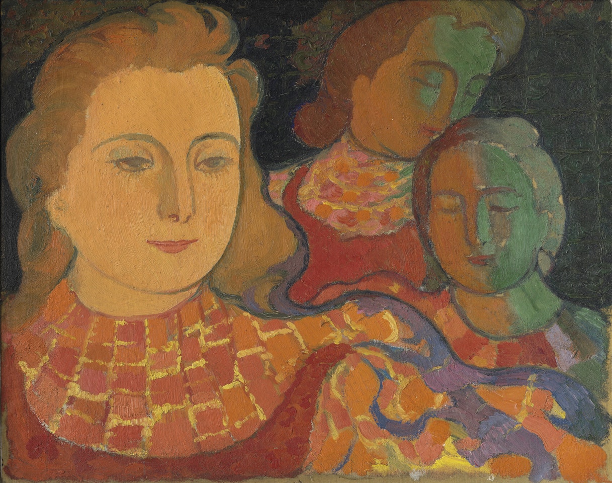 Jeunes filles qu'on dirait des anges (recto); Cimetière en fleurs (verso) by Maurice Denis