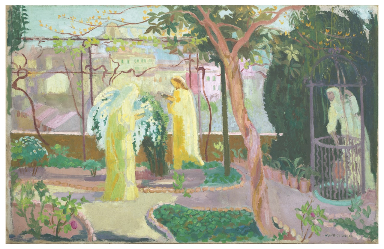 L’Office de sainte Catherine ou Sainte Catherine récite l'office de Jésus by Maurice Denis