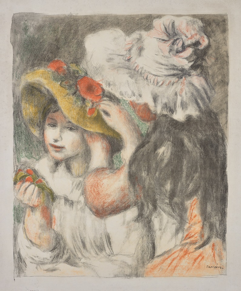 Le Chapeau épinglé, 2e planche (Pinning the Hat, 2nd plate) (D., S. 30) by Pierre-Auguste Renoir