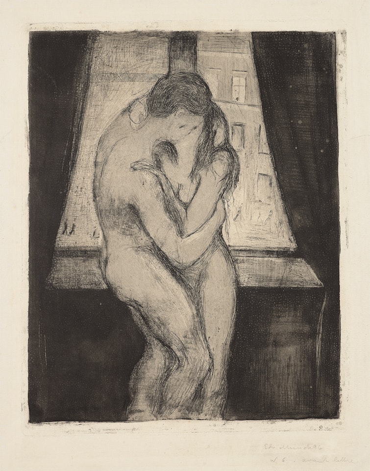 Der Kuss, Kyss (The Kiss) (W. 23, Sch. 22) by Edvard Munch