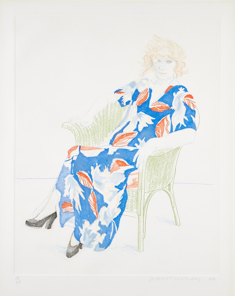 Celia in a Wicker Chair (M.C.A.T. 158) by David Hockney