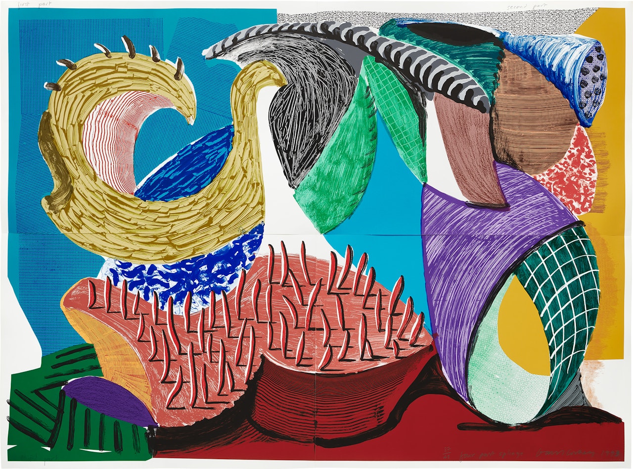 Four Part Splinge, from Some New Prints (G. 1606, M.C.A.T. 334) by David Hockney
