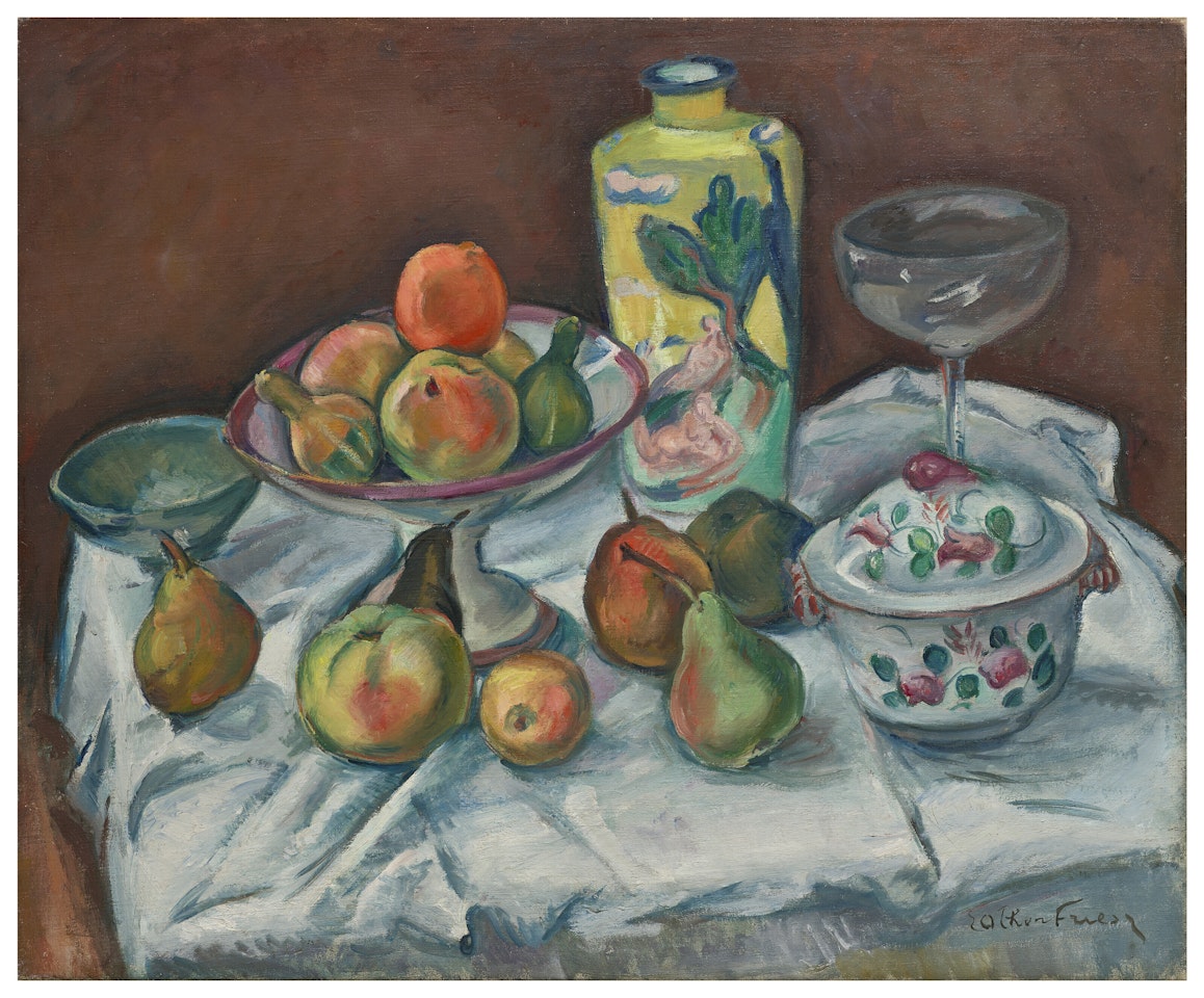 La Table après le dîner ou Nature morte, vase vert by Othon Friesz