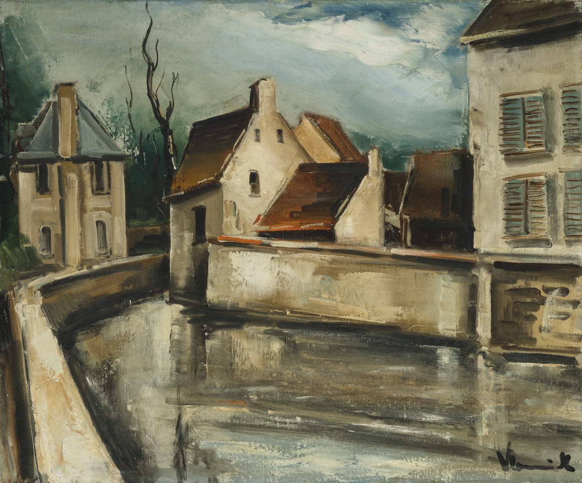 Village au bord de l'eau by Maurice de Vlaminck