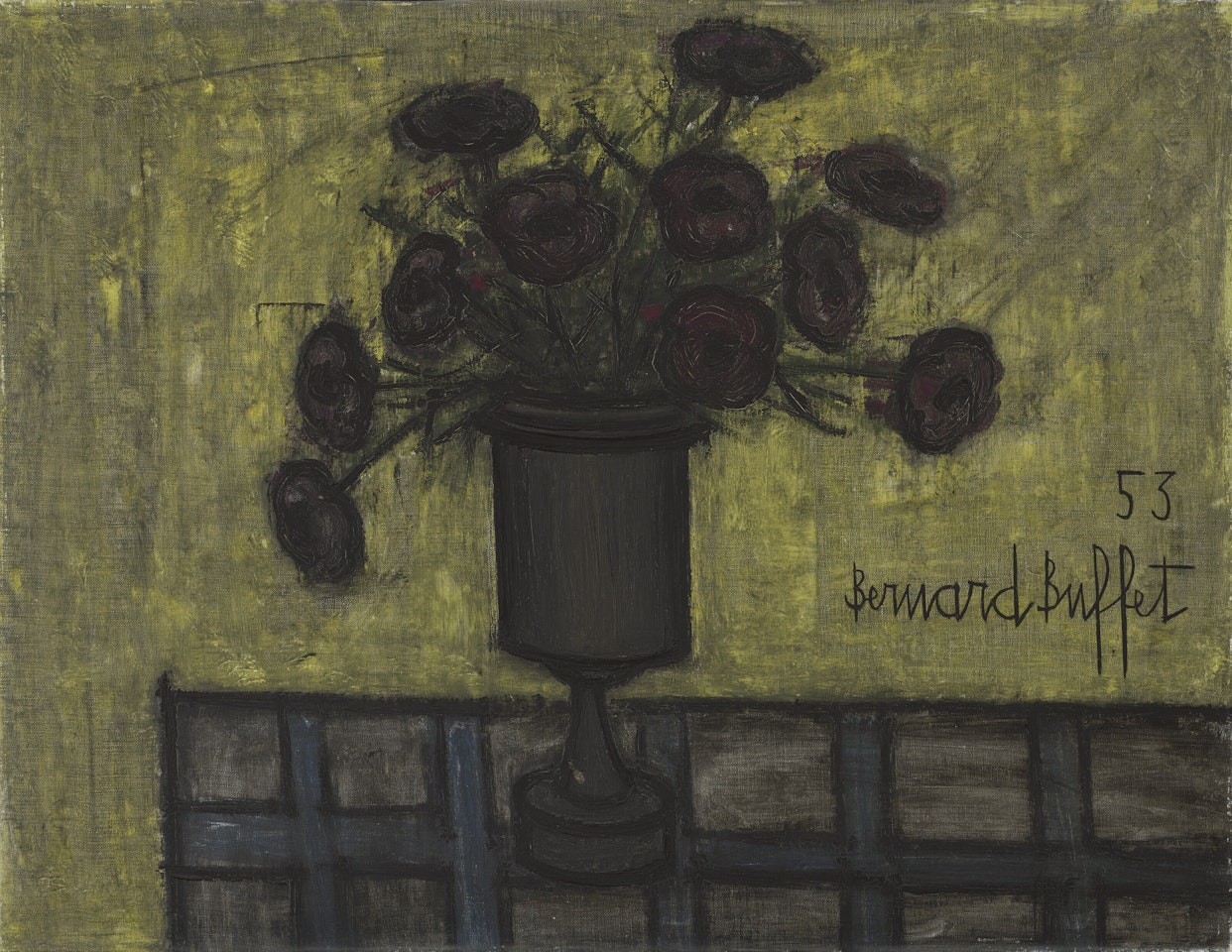 Fleurs dans un vase by Bernard Buffet