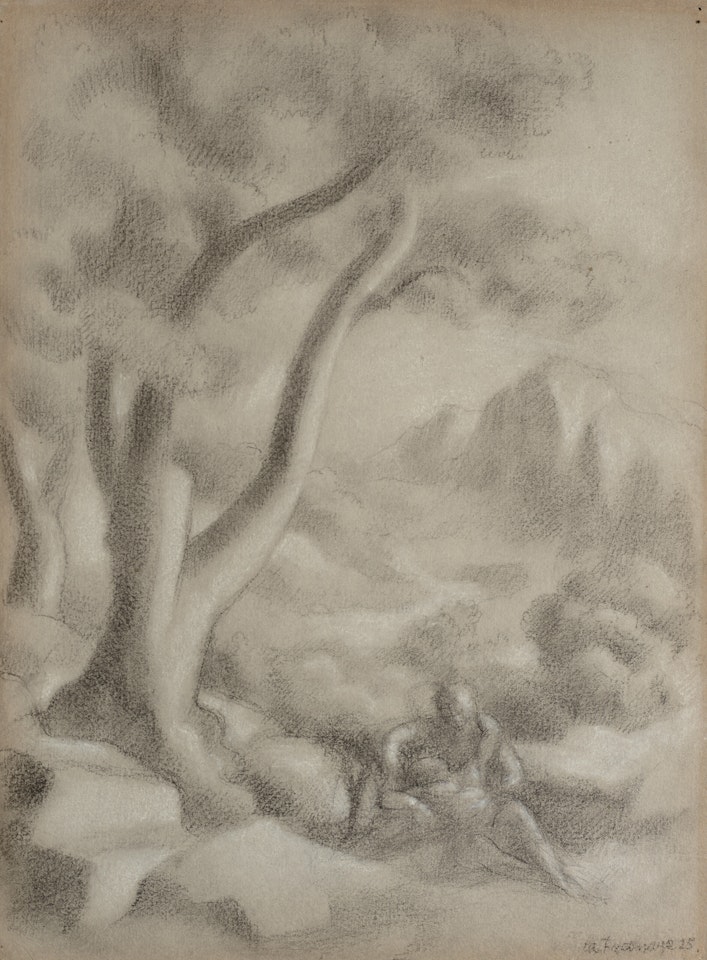 Les Amants, paysage animé by Roger de la Fresnaye
