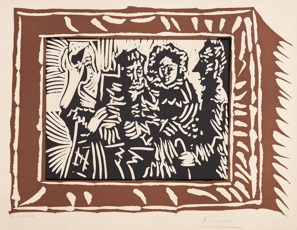 Scene familiale (Family Scene) (Bl. 1146, Ba. 1337) by Pablo Picasso