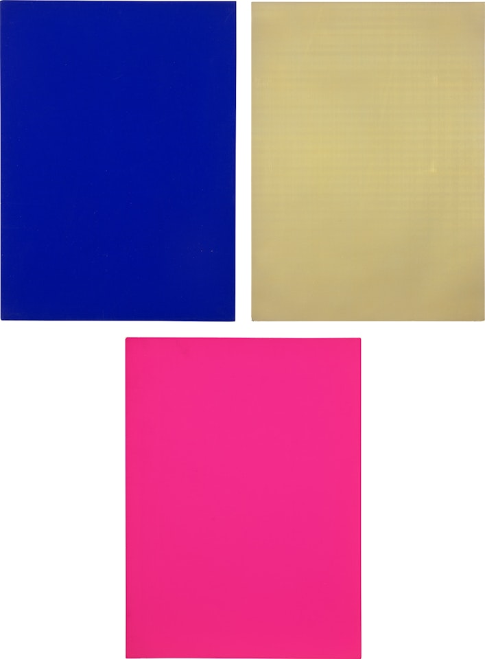 Monochrome und Feuer (Krefeld Triptych) by Yves Klein