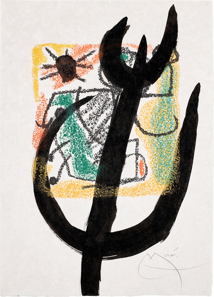 Les Essences de la terra (The Essences of the Earth): one plate (M. 576, see C. bks. 123) by Joan Miró